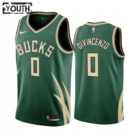 Maillot Basket Enfant Milwaukee Bucks Donte DiVincenzo 0 2020-21 Earned Edition Swingman